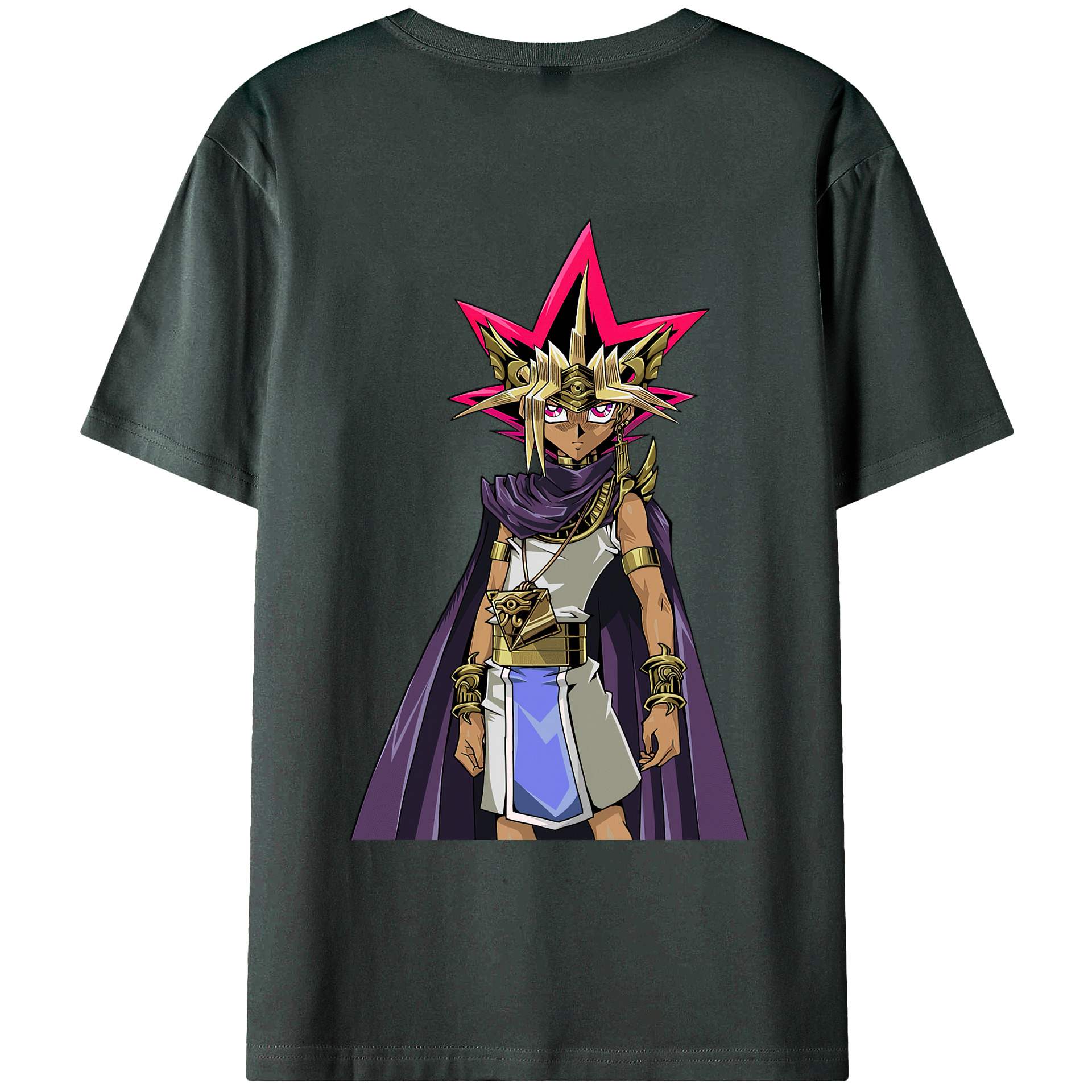 （画像用） 遊☆戯☆王 Yu-Gi-Oh! 綿100％ メンズ半袖Tシャツ（バックプリント） 通気性